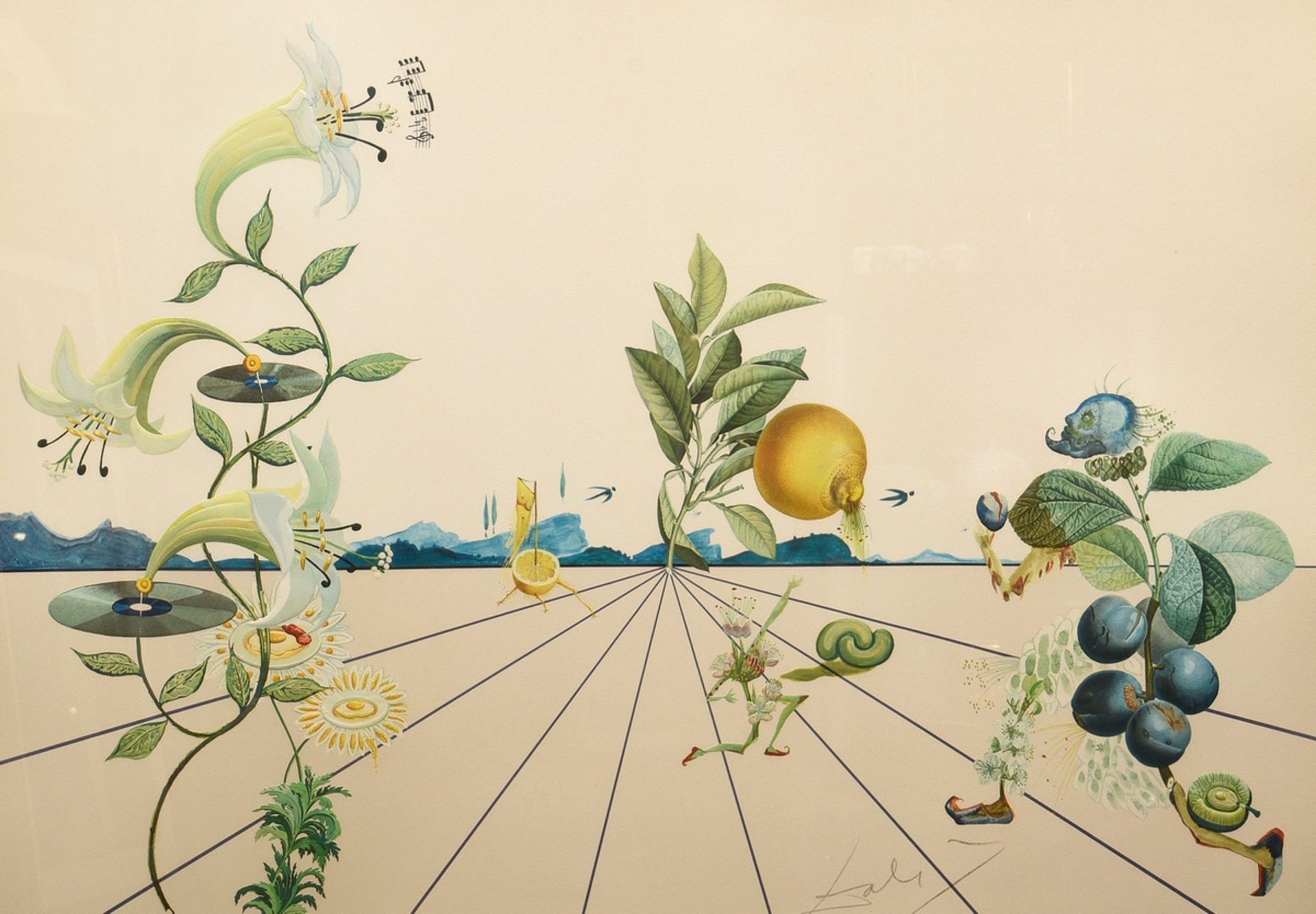 Dalí, Salvador (1904-1989) "Flordali I" 1981, colour lithograph with relief embossing, 2458/4480, s