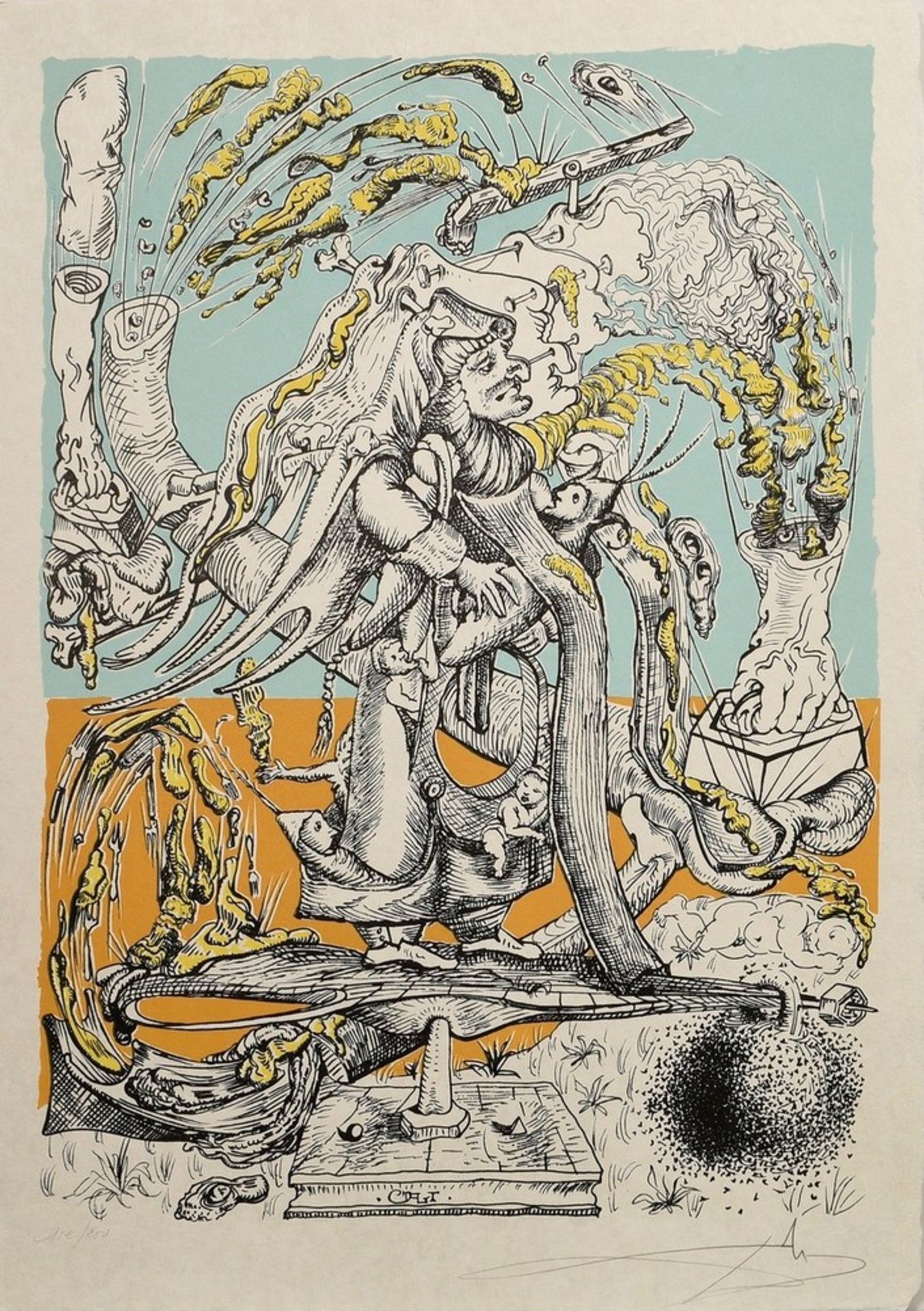 Dalí, Salvador (1904-1989) "Les songes drolatiques de Pantagruel”, 152/250, 25 (Farb-)Lithographien - Bild 26 aus 27