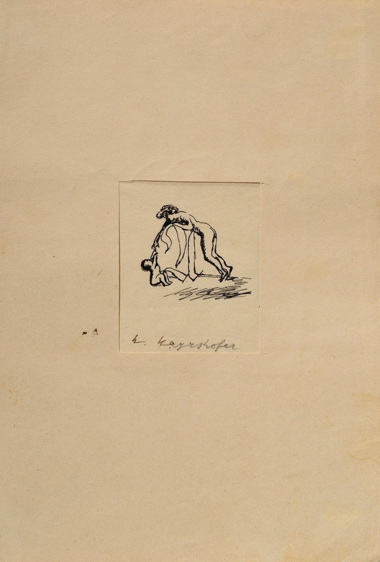 Mayershofer, Max (1875-1950) "Skizzenbuch Groteskes, Portraits und Landschaften", Tinte/Kohle, je s - Bild 10 aus 27