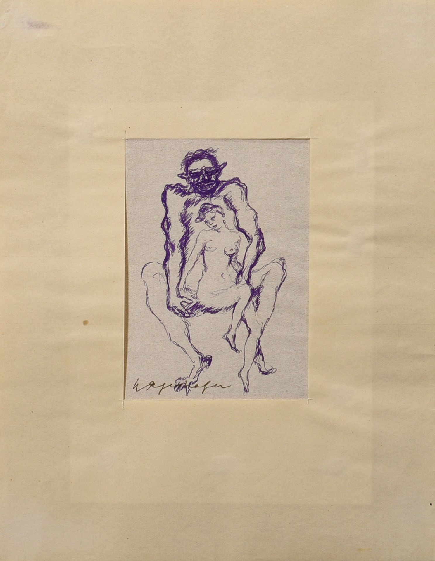 Mayershofer, Max (1875-1950) "Skizzenbuch Groteskes, Portraits und Landschaften", Tinte/Kohle, je s - Bild 4 aus 27