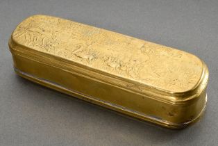 Iserlohn tobacco box with brass hinged lid and depiction of the battles of Küstrin and Prag, 1760/6