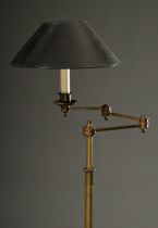 Metall Stehlampe auf rundem Fuß mit schwenkbarem Arm, H. 130cm