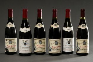 6 Flaschen: 2x 1993 Domaine Marchard de Gramont, Nuits St Georges Les Hauts Pruliers, in, 1x 1991 u