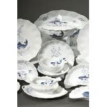 35 Pieces Giraud Limoges fish crockery, consisting of: 13 dinner plates (Ø 25cm), 11 starter plates