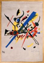 Kandinsky, Wassily (1866-1944) Wandteppich "Kleine Welten I", getuffte Wolle nach einer Arbeit von