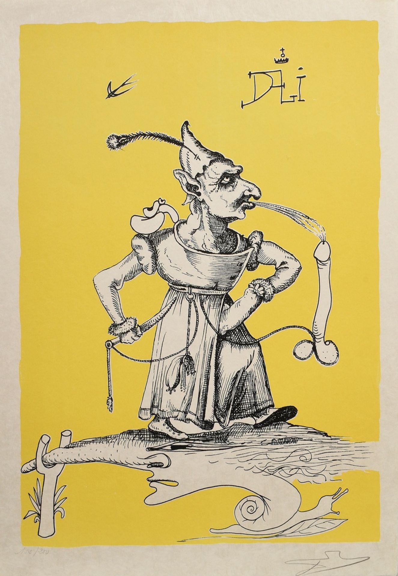 Dalí, Salvador (1904-1989) "Les songes drolatiques de Pantagruel”, 152/250, 25 (Farb-)Lithographien - Bild 6 aus 27