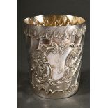 French cup in neo-rococo façon with curved features and rocaille cartouche, marked: Paul Bouton & C