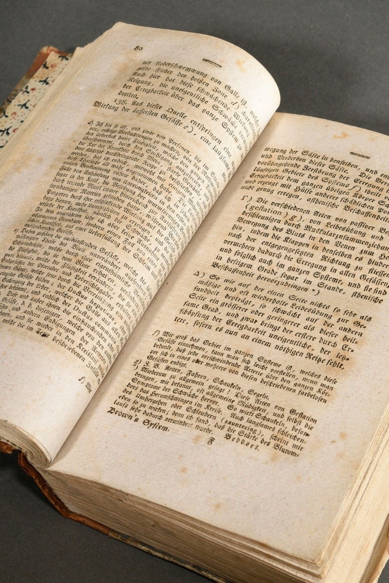 Volume "John Brown's System der Heilkunde", Vienna 1807, 3rd edition, half leather binding, 536 p., - Image 4 of 5