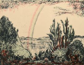 Heckel, Erich (1883-1970) „Regenbogen“ 1964, Farblithographie, 298/300, u. sign./dat./num., PM 44x5