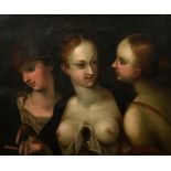 Aachen, Hans von (1552-1615) Succession "Pallas Athene, Aphrodite and Hera", 17th c., oil/canvas, r