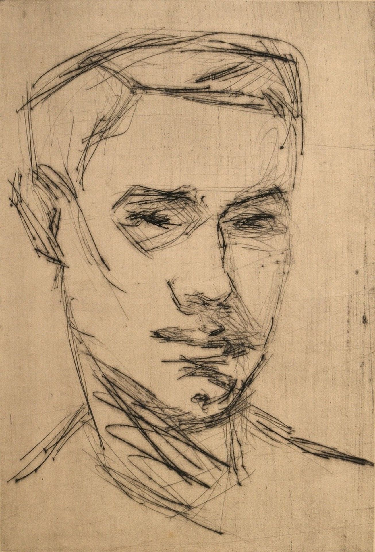 3 Bargheer, Eduard (1901-1979) "Herren-Portraits" (1x Selbst?) 1932/1934, etchings, 8/20, b.r. each - Image 3 of 9
