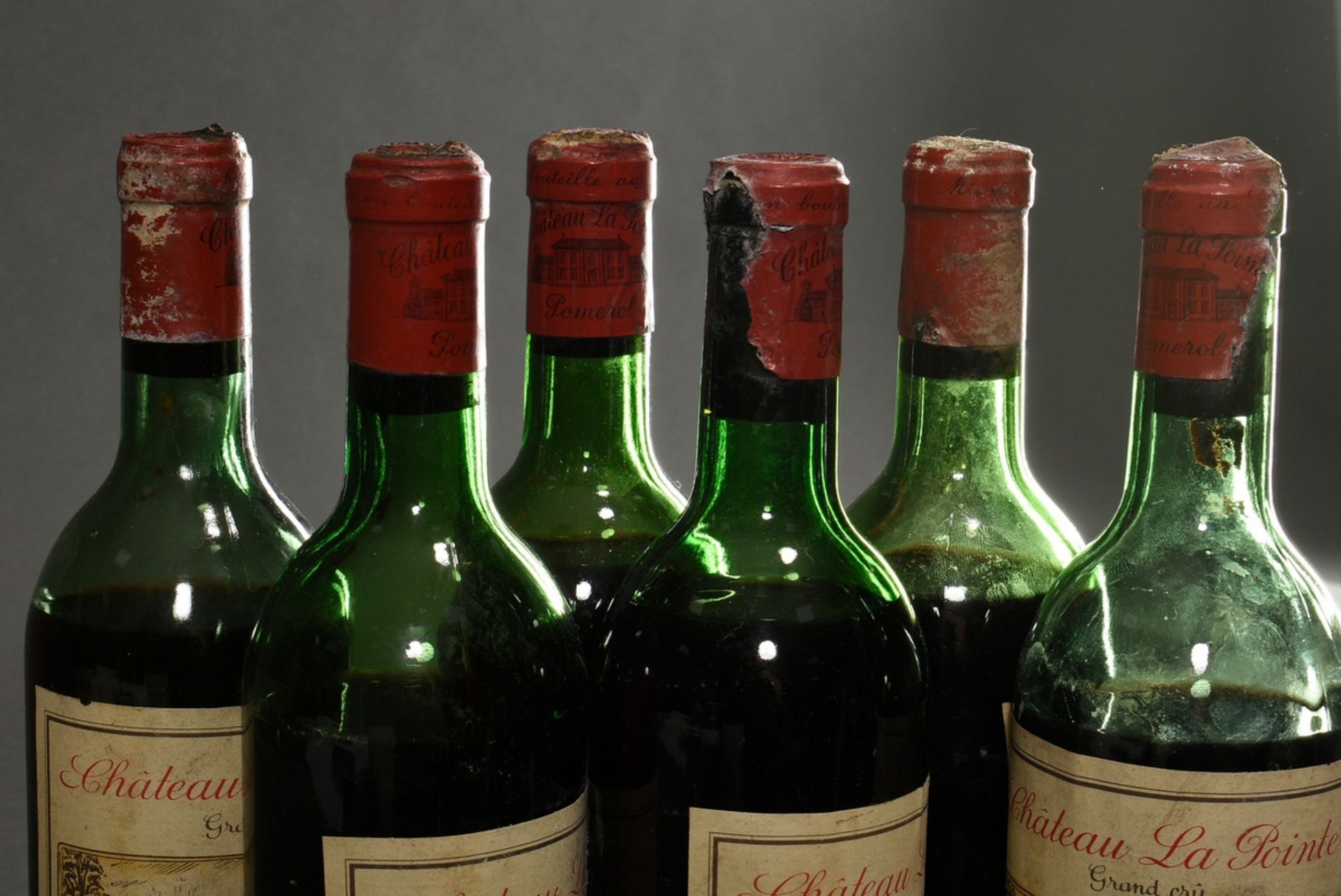 6 Flaschen 1967 Chateau La Pointe grand cru, mebac, Pomerol, Frankreich, Rotwein, 0,75l, durchgehen - Bild 5 aus 6