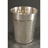 French beaker in simple Art Deco style with faceted wall, MZ: SF with anchor, c. 1920/1930, silver 