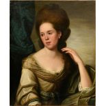 Davy, Robert (c.1735-1793) „Dame in grünem Kleid“ 1770(?), Öl/Leinwand, doubliert, u.r. sign./dat.,