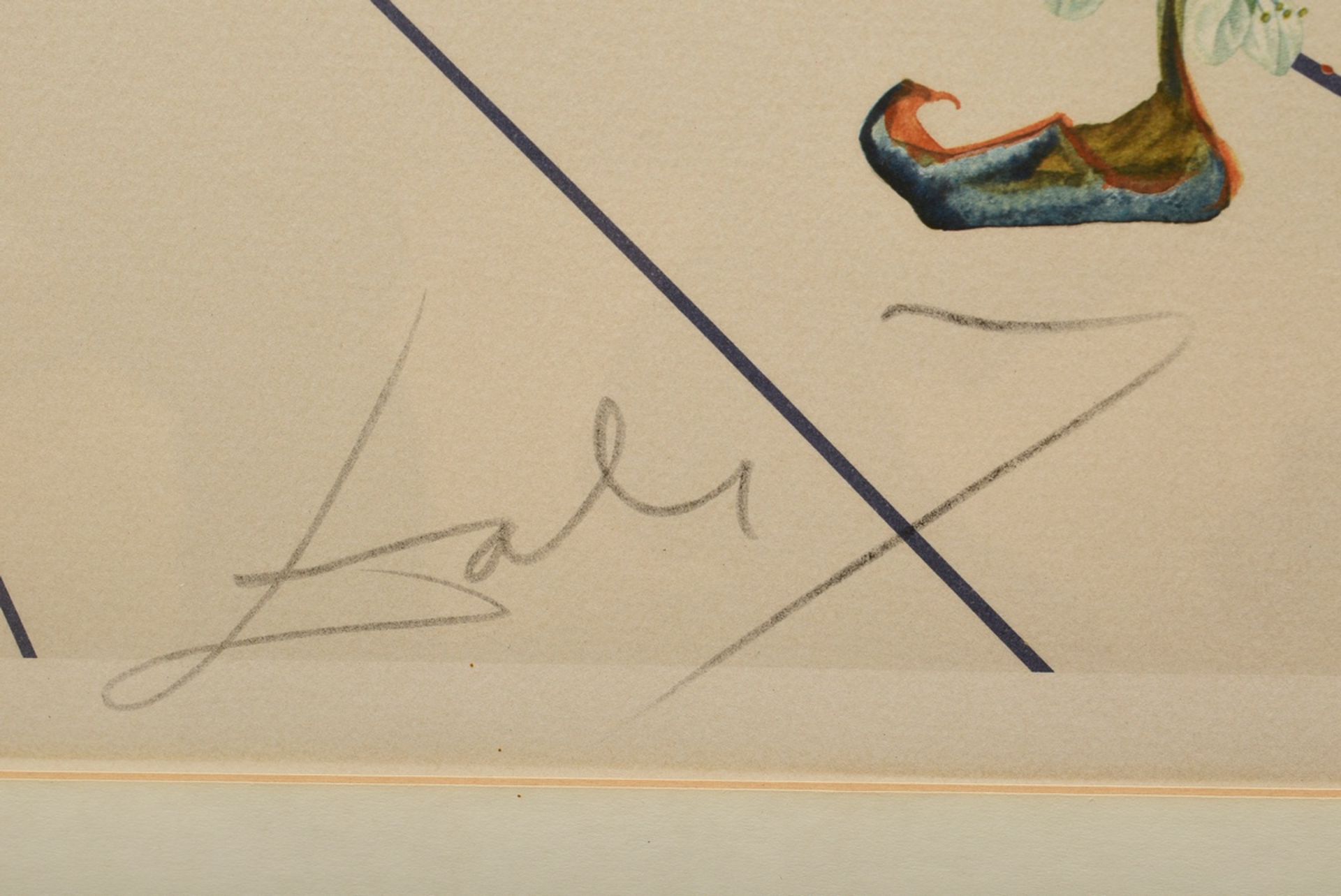 Dalí, Salvador (1904-1989) "Flordali I" 1981, Farblithographie mit Reliefprägung, 2458/4480, u.r. i - Bild 3 aus 4