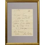 Cocteau, Jean (1889-1963) Handwritten letter "Bonjour belles filles merchantes...", ink, signed u.r