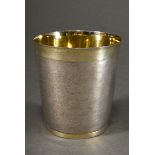 Baroque snakeskin cup with vermeil rims, 17th/18th century, base hallmarked "D.L.GV.SZ.E", MM: IF, 