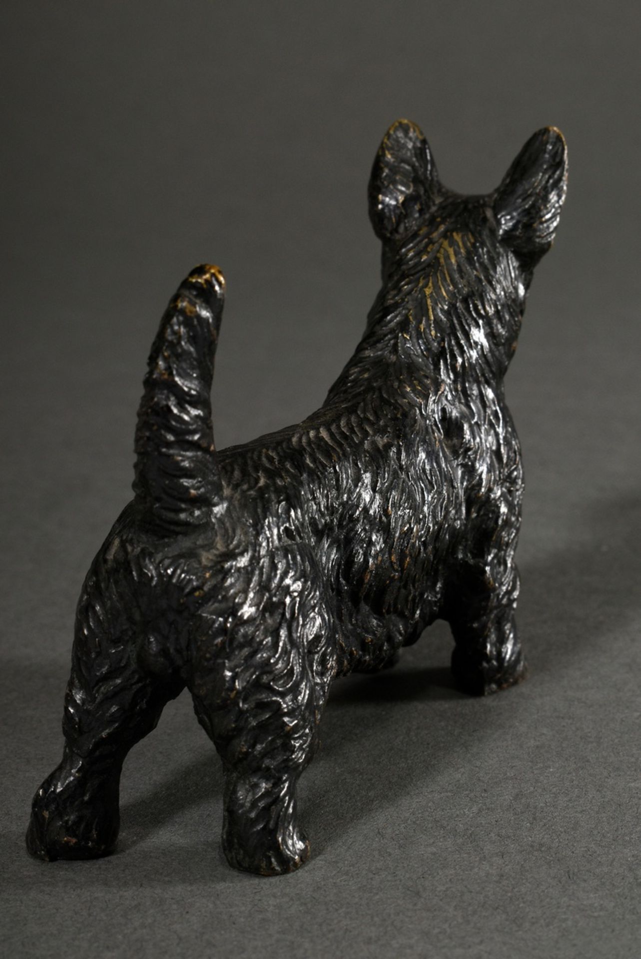 Kleine Bronze "Scotch Terrier" in feiner Ausführung, Anfang 20.Jh., 8x11x3,3cm - Bild 3 aus 5