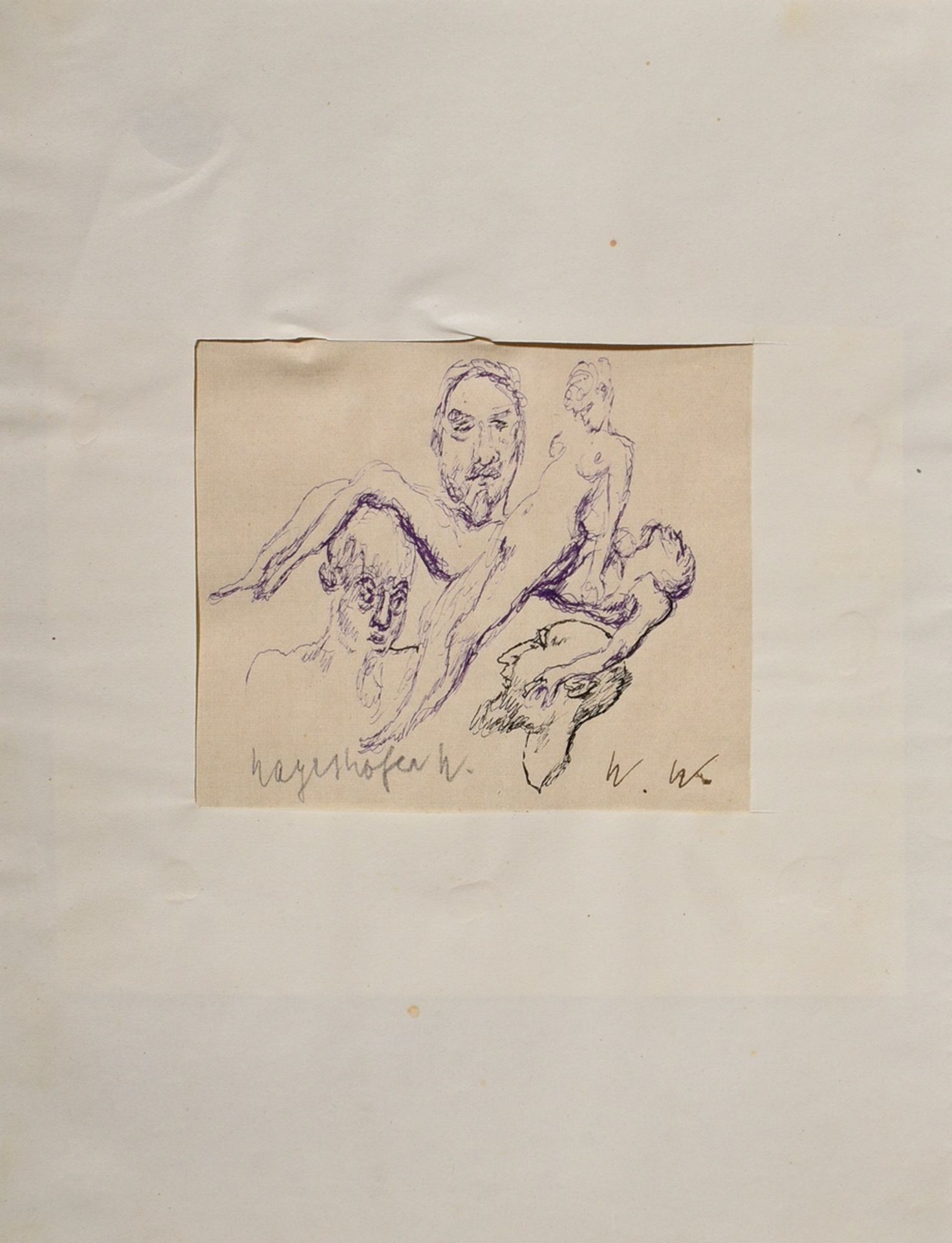 Mayershofer, Max (1875-1950) "Skizzenbuch Groteskes, Portraits und Landschaften", Tinte/Kohle, je s - Bild 8 aus 27