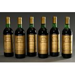 6 Flaschen 1979 Chateau Haut Mazeris, mebac, Fronsac, Frankreich, Rotwein, 0,75l, durchgehend gute 