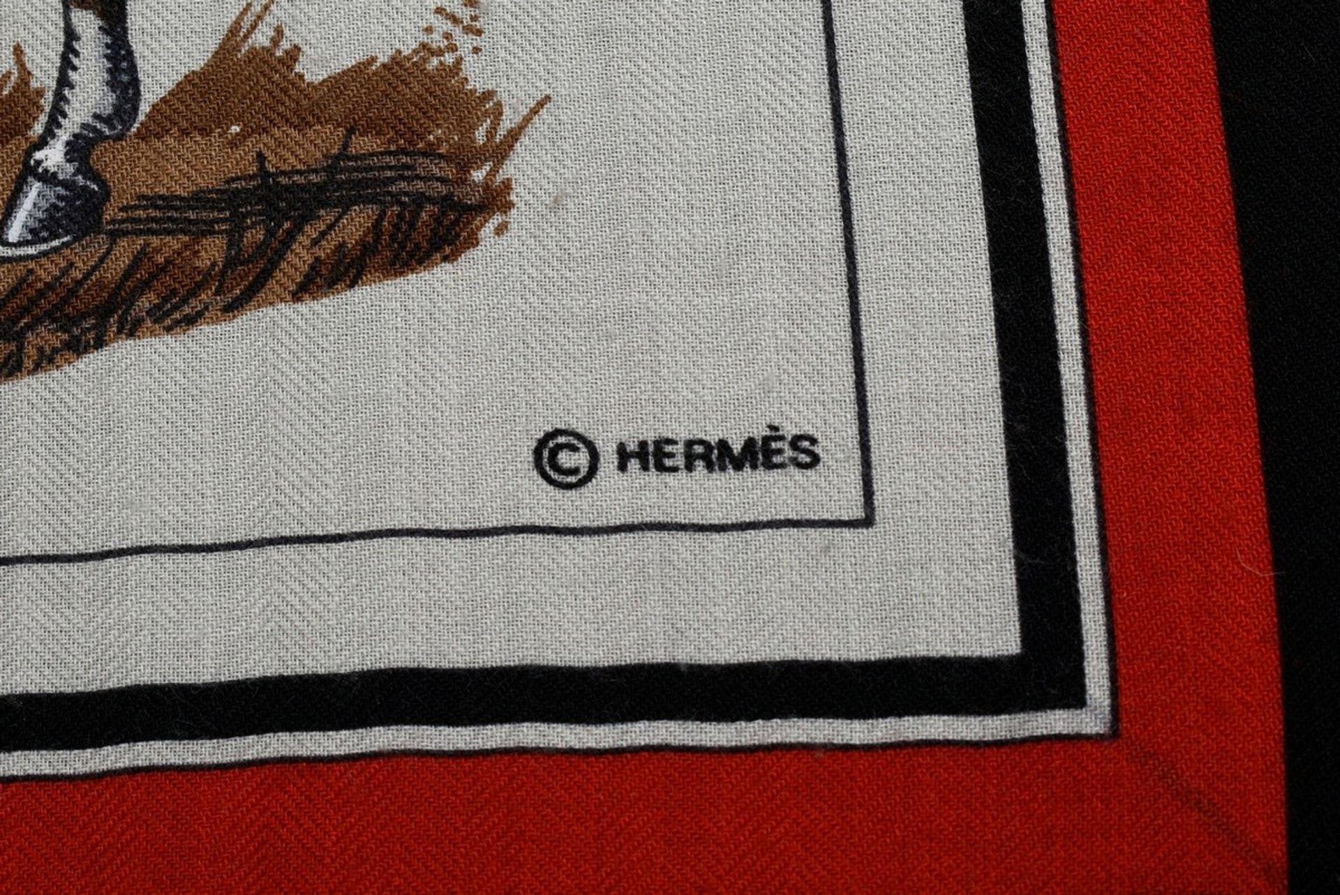 Hermès Cashmere Carré "Couvertures et tenues de Tour pour l'écurie, l'attente et la présentation",  - Bild 5 aus 5