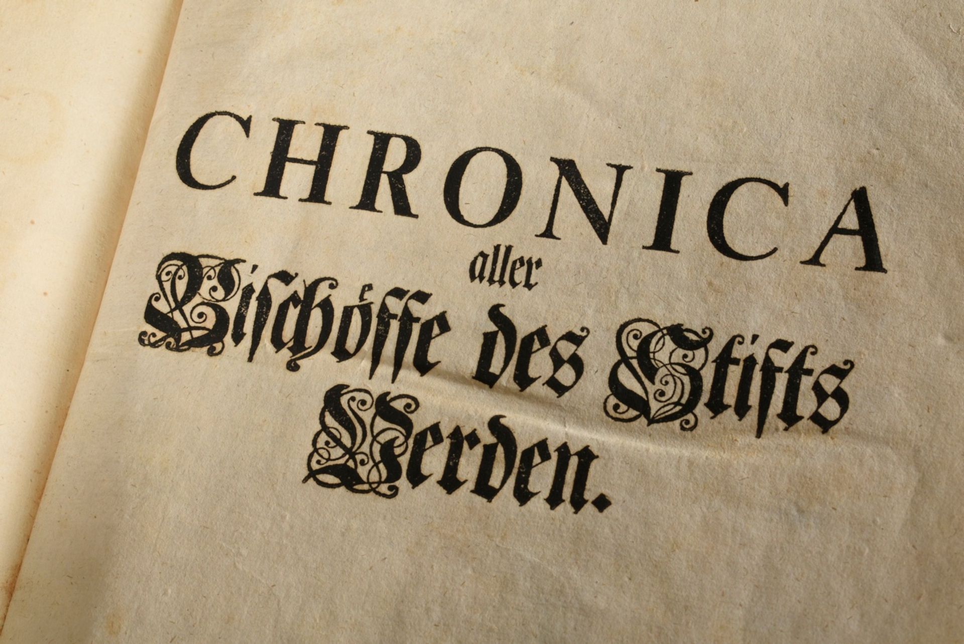 Band Spangenberg, Cyriacus (1528-1604) "Chronicon, Oder Lebens-Beschreibung und Thaten, aller Bisch - Bild 6 aus 8