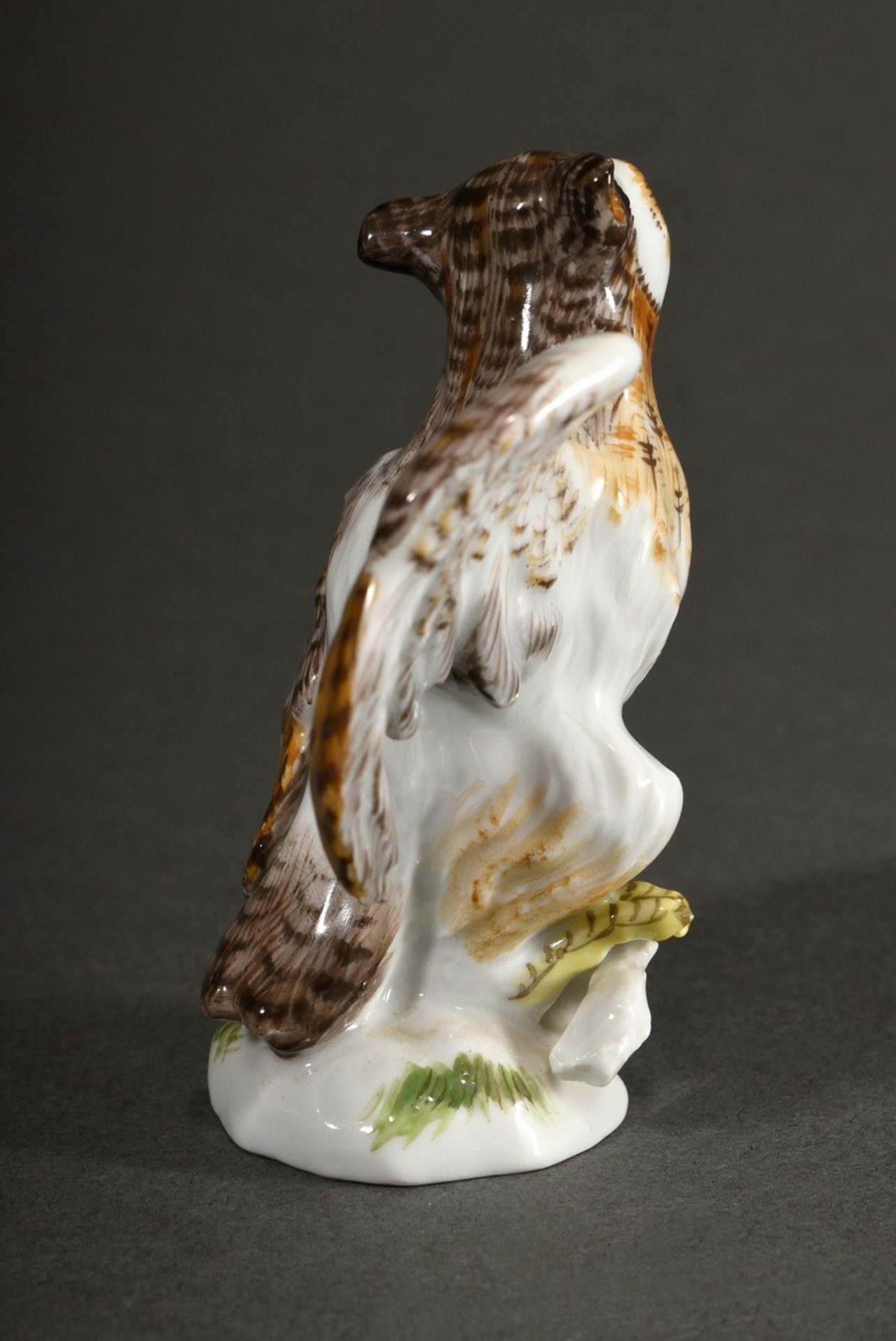 Polychrom staffierte Meissen Figur "Schleiereule", Entwurf: Johann Joachim Kändler, Modellnr.: 7714 - Bild 3 aus 5