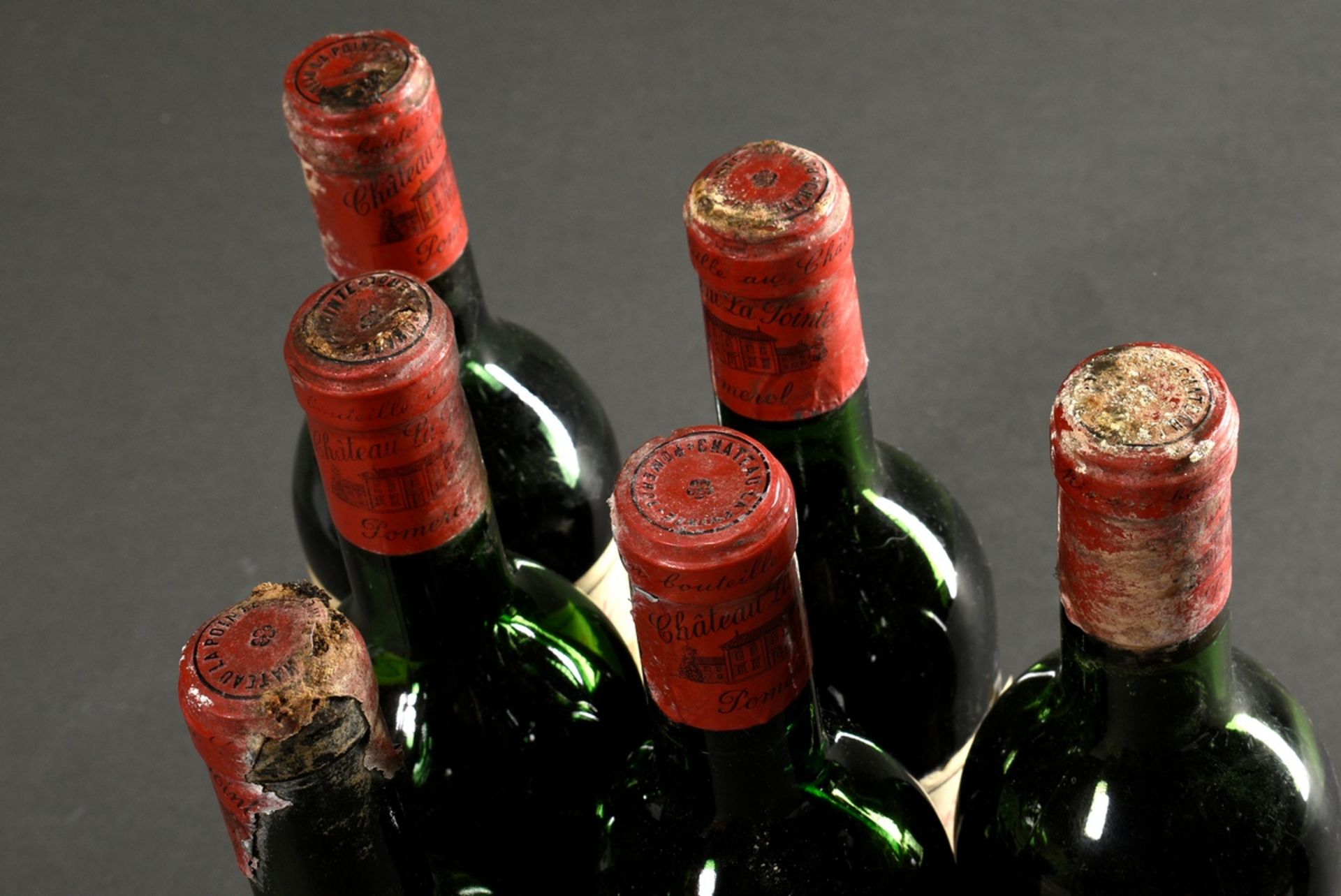 6 Flaschen 1967 Chateau La Pointe grand cru, mebac, Pomerol, Frankreich, Rotwein, 0,75l, durchgehen - Bild 6 aus 6