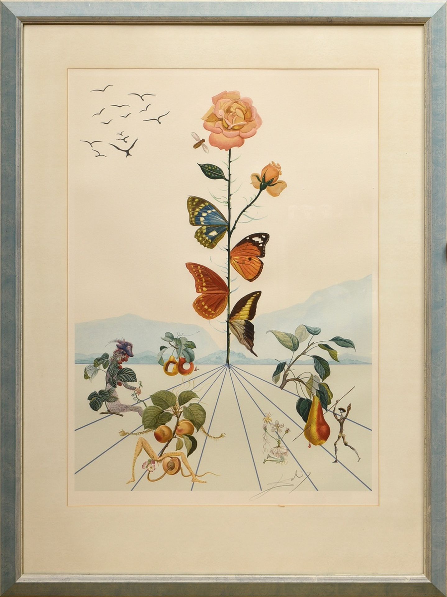 Dalí, Salvador (1904-1989) "Flordali II" 1981, colour lithograph with relief embossing, 705/4480, s - Image 2 of 4