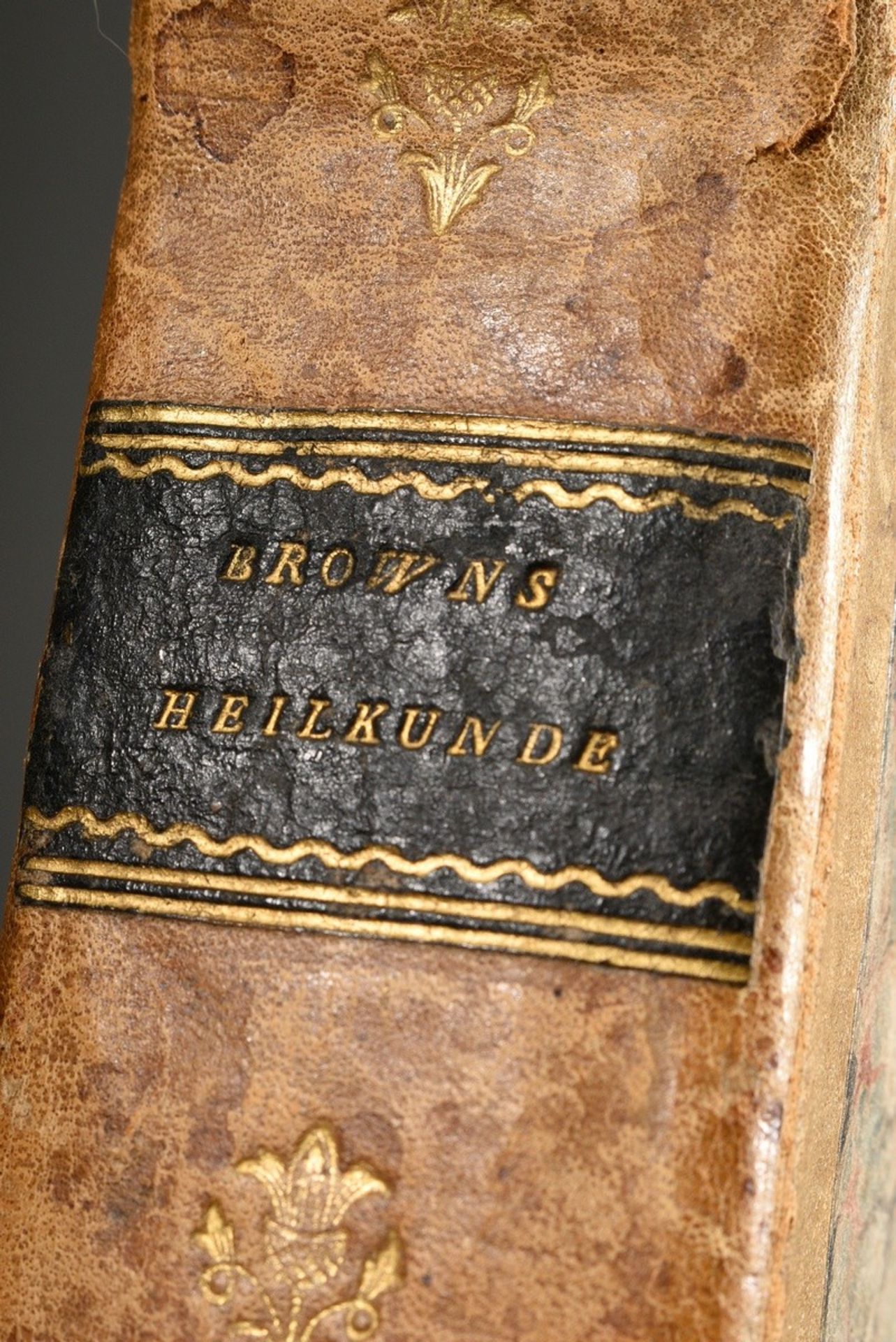 Volume "John Brown's System der Heilkunde", Vienna 1807, 3rd edition, half leather binding, 536 p., - Image 3 of 5