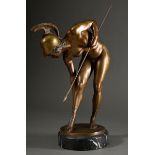 Marcuse, Rudolf (1878-1940) "Amazone" um 1910, Bronze, auf Marmorsockel, auf d. Plinthe sign., Gieß