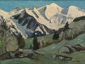 Hops, Tom (1906-1976) "Kärnten" 1939(?), oil/canvas, sign. b.r., verso dedicated/titl., 46,5x61cm (