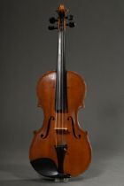 Elegant violin after Maggini, German 19th c., fine-grained spruce top, two-piece beautifully flamed