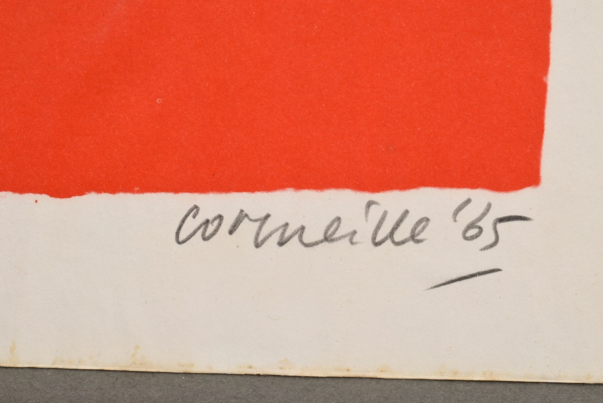 Van Beverloo, Guillaume Cornelis, gen. Corneille (1922-2010) „o.T.“ 1965, Farbserigraphie/Offset, 2 - Bild 3 aus 3