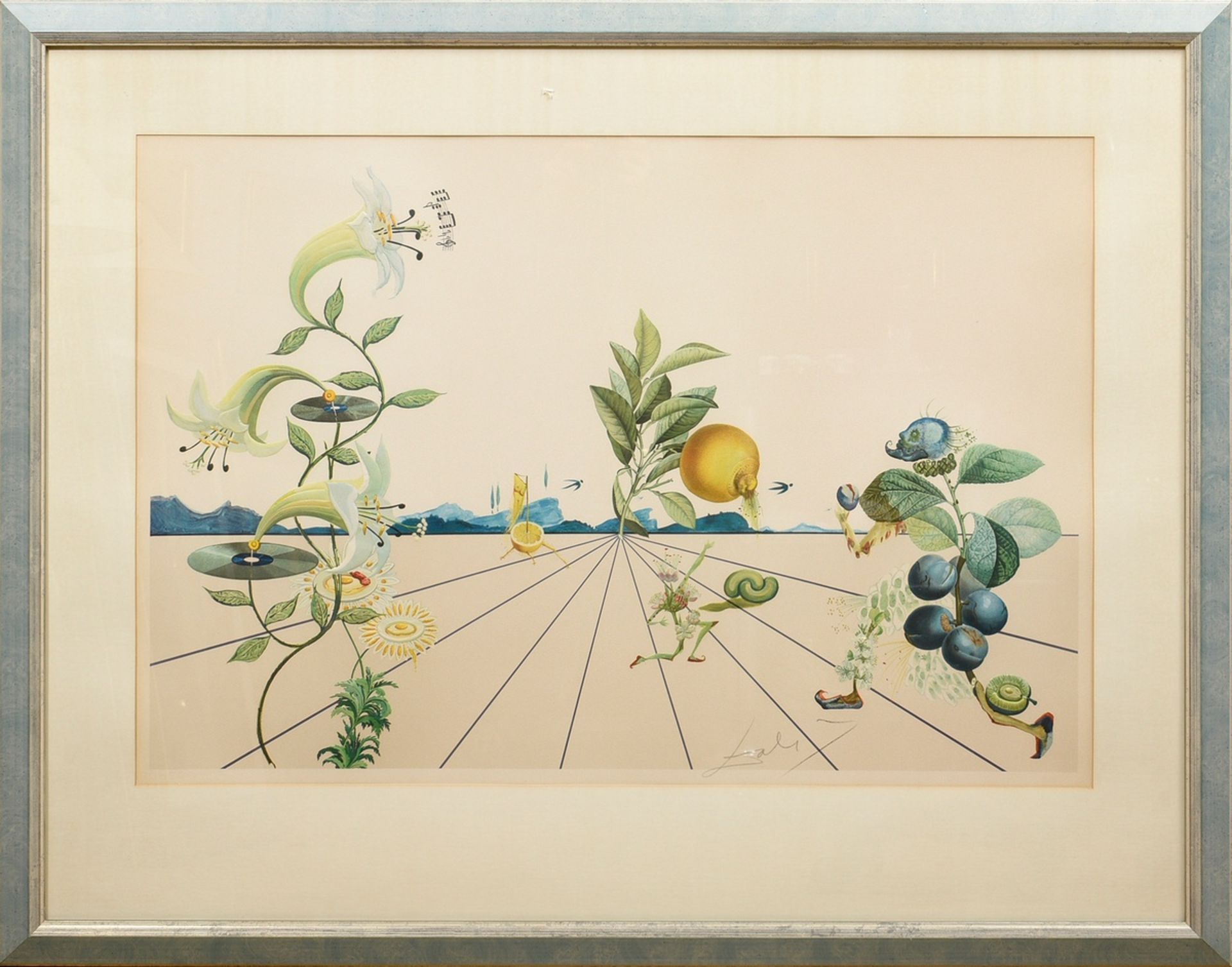 Dalí, Salvador (1904-1989) "Flordali I" 1981, colour lithograph with relief embossing, 2458/4480, s - Image 2 of 4
