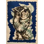 Lurcat, Jean (1892-1966) "Owl", colour lithograph, 121/140, sign./num. below, 68.5x92cm (w.f. 98.5x