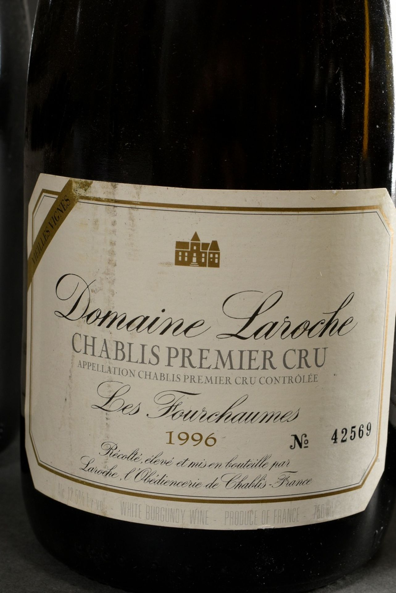 6 Flaschen 1996 Domaine Laroche, Les Fourchaumes, Chablis premier cru, Weißwein, Burgund, Frankreic - Bild 2 aus 4