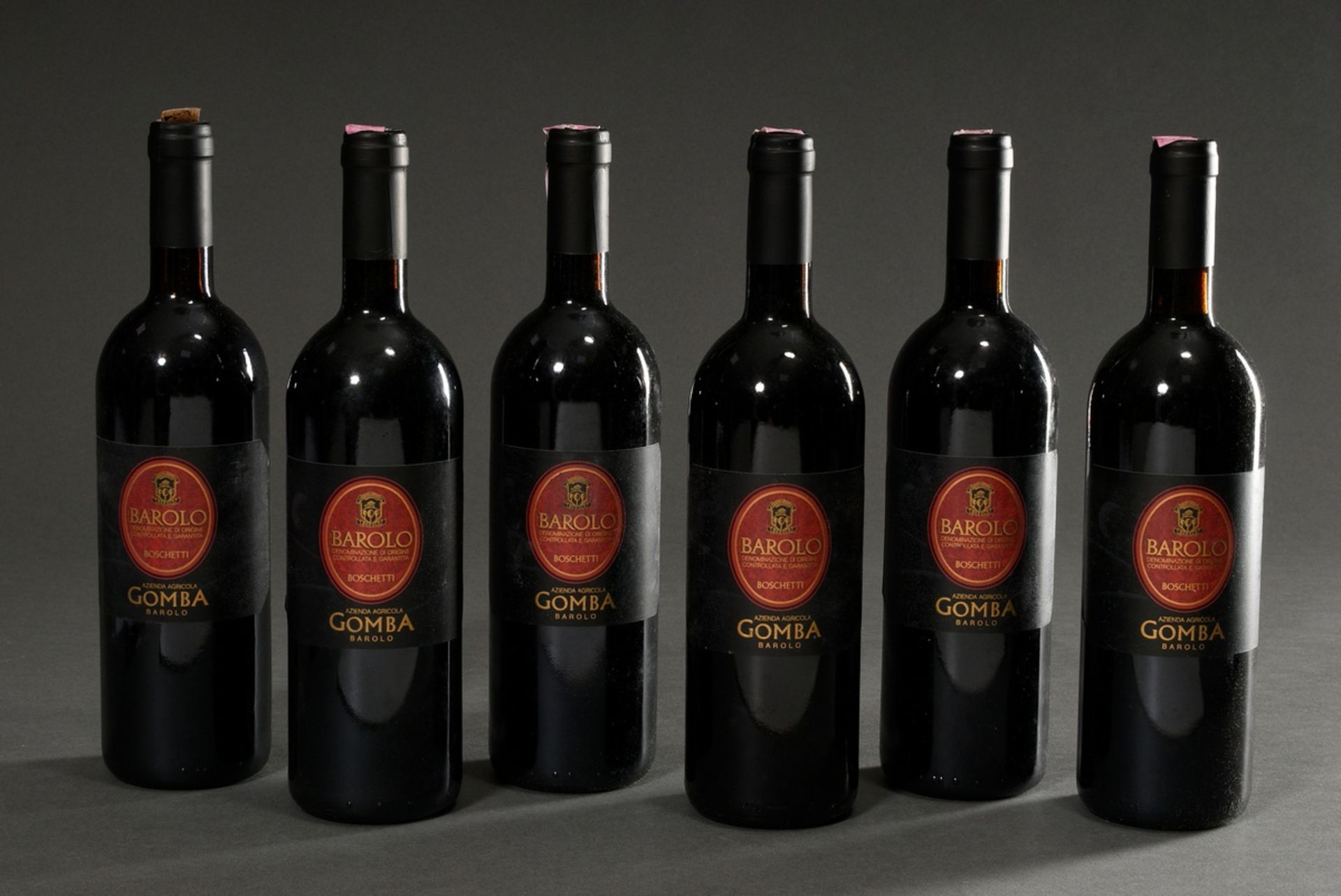 6 Bottles 1990 Barolo Boschetti, Agenza Agricola Comba, DOCG, red wine, Italy, 0,75l, in