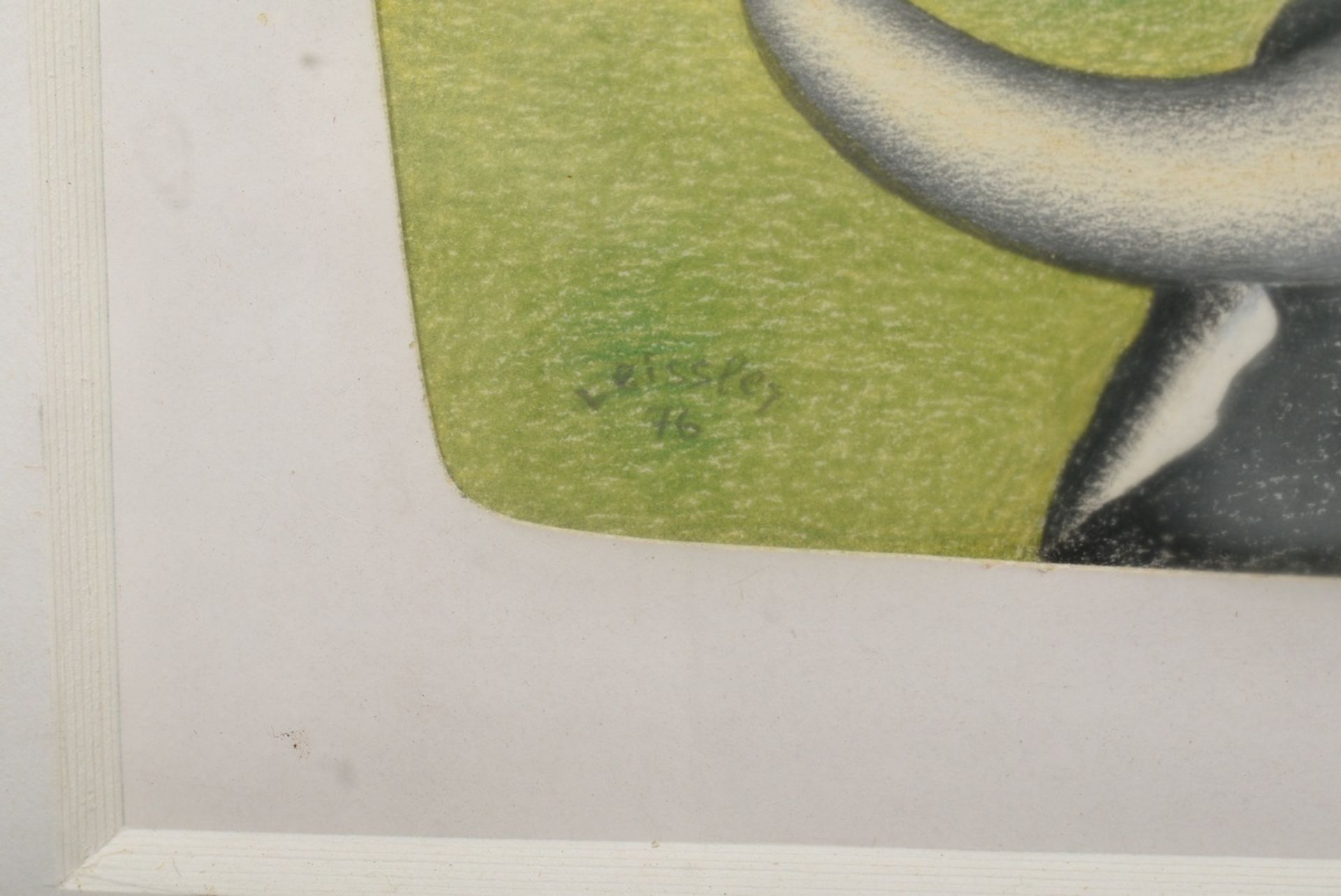 Leissler, Arnold (1939-2014) "Lower Saxony cow NDR" 1976, coloured pencil, sign./dat. lower left, s - Image 3 of 3