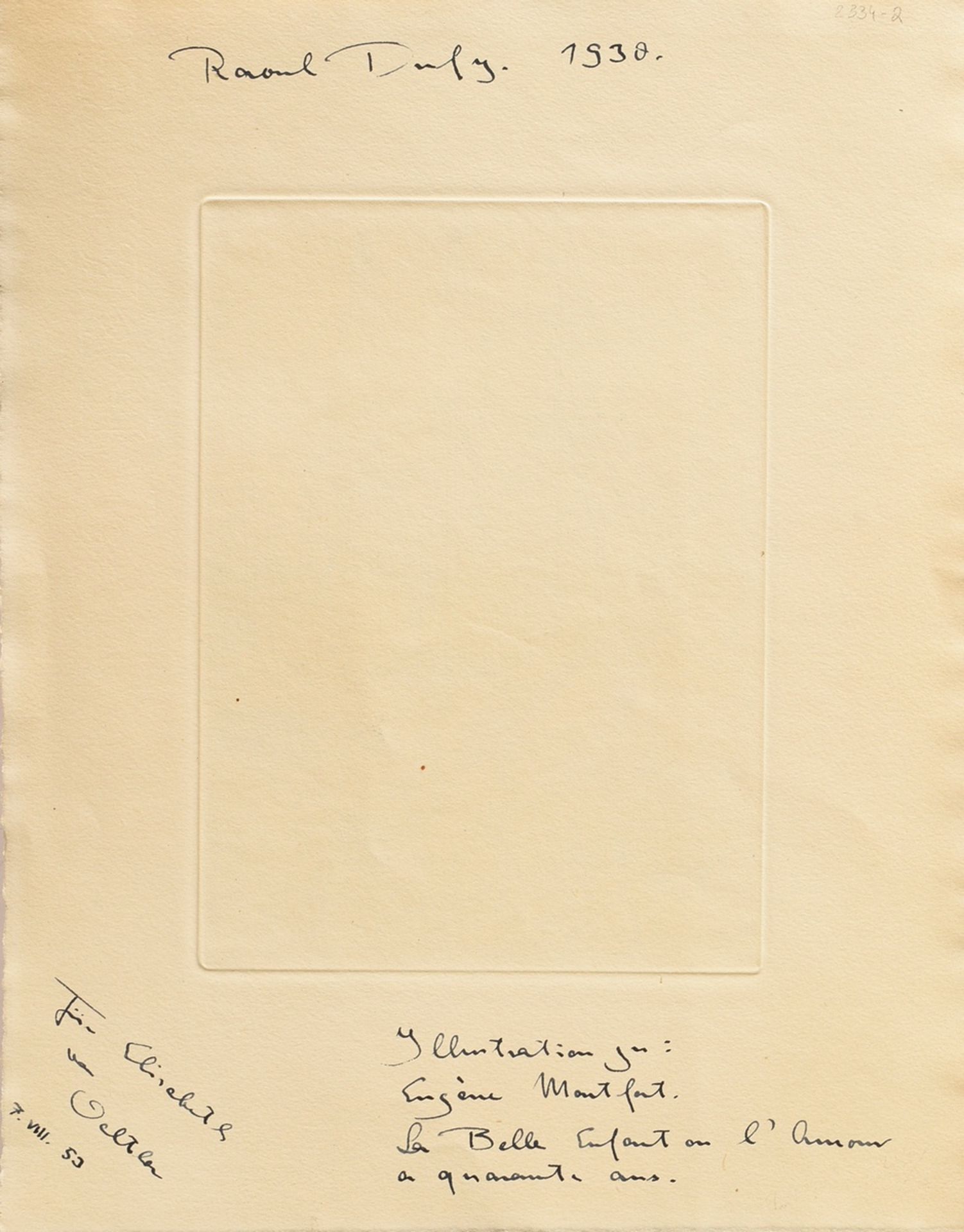 Dufy, Raoul (1877-1953) "Hafenansicht" um 1930, Radierung, aus: "Eugène Montfort. La belle enfant o - Bild 3 aus 4