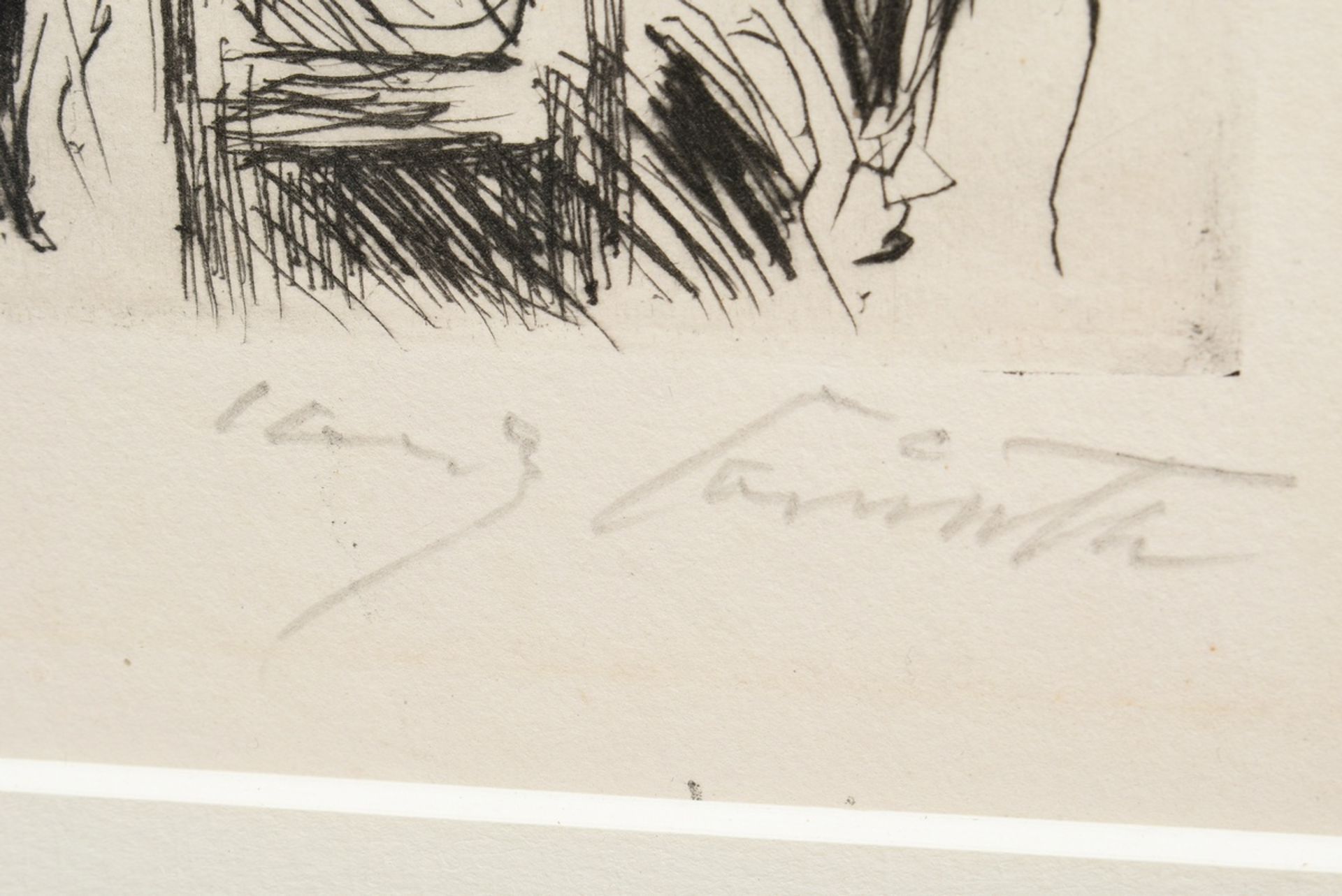 Corinth, Lovis (1858-1925) "Ex Libris F. Kruse" 1919, Radierung, u.r. sign., i.d. Platte dat./bez., - Bild 3 aus 3