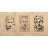 3 Bargheer, Eduard (1901-1979) "Herren-Portraits" (1x Selbst?) 1932/1934, etchings, 8/20, b.r. each