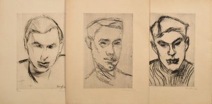 3 Bargheer, Eduard (1901-1979) "Herren-Portraits" (1x Selbst?) 1932/1934, Radierungen, 8/20, u.r. j