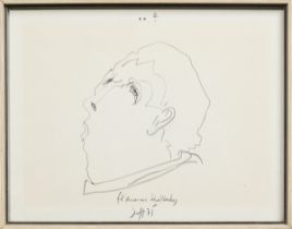 Janssen, Horst (1929-1995) "Männerportrait" 1975, Bleistift, u.m. sign./dat./gewidmet, 21x27,5cm (m