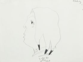 Janssen, Horst (1929-1995) „Frauenportrait" 1971, Bleistift, u.m. sign./dat./gewidmet, o.r. bez., 2