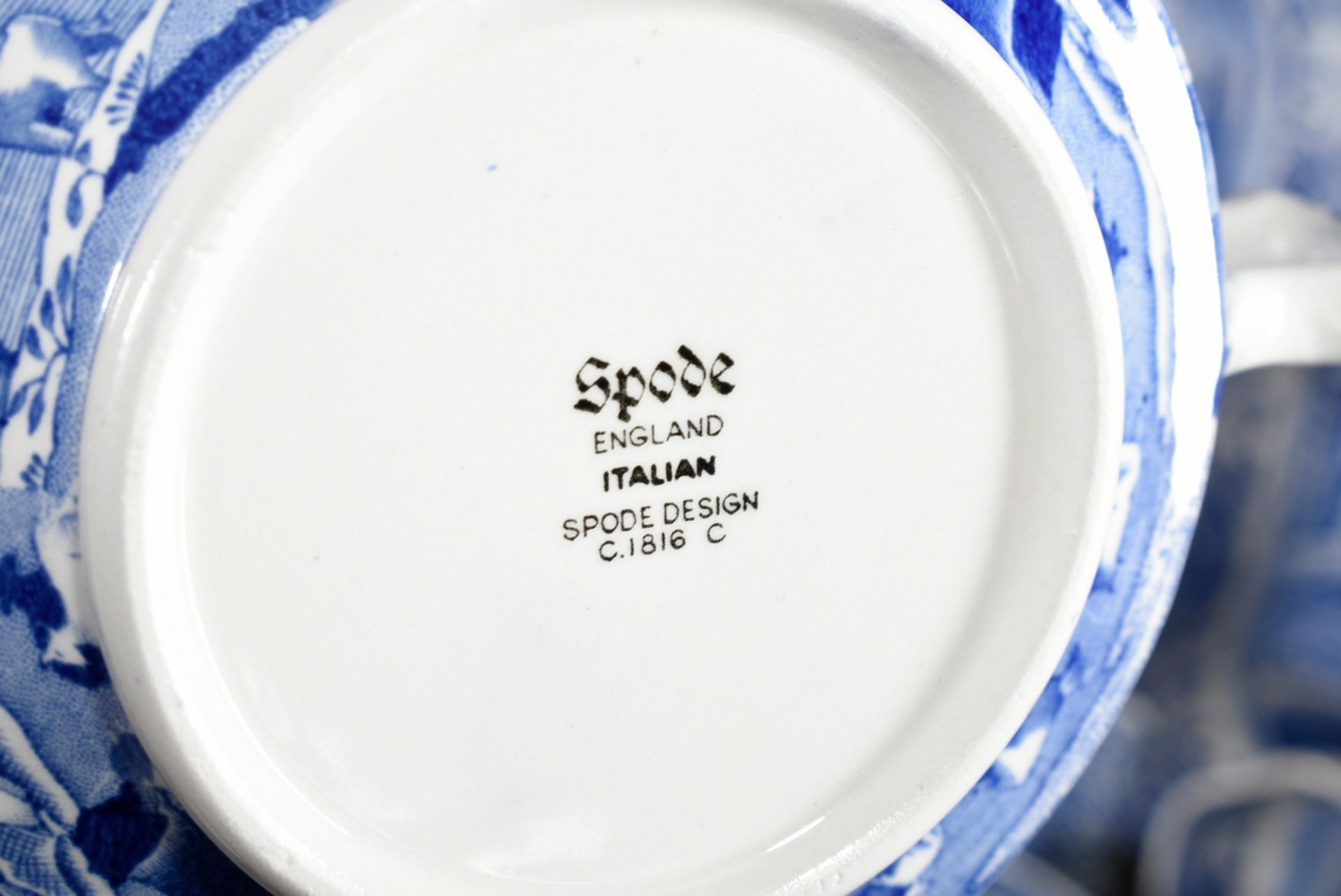 53 Teile Copeland Speiseservice "Spode's Blue Italian", bestehend aus: 11 große Teller (Ø 26,5cm),  - Bild 4 aus 6