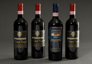 4 Flaschen 1999: 1x Marchesi de Frescobaldi, Castel Giocondo, Riserva, Brunello di Montalcino, DOCG