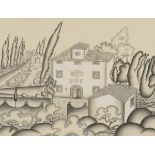 Leissler, Arnold (1939-2014) "Country house in Fiesole" 1976/77, pencil/silverpoint on cardboard, h