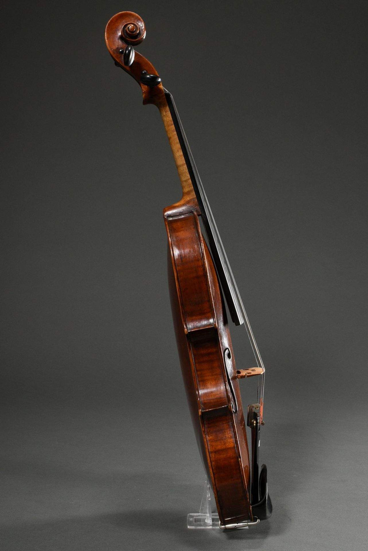 Deutsche Meister Geige, Sachsen Ende 18. Jh., wohl Pfretzschner oder Umkreis, ohne Zettel, einteili - Bild 4 aus 17