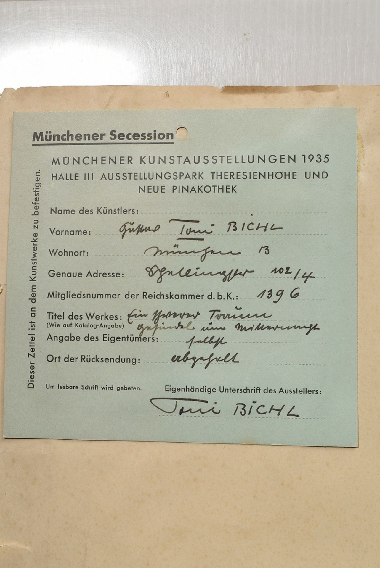 2 Bichl, Toni (Anfang 20.Jh.) "Ein schwerer Traum" und "Gesindel um Mitternacht" 1934, Tinte, je si - Bild 6 aus 6